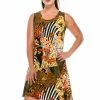Jostar Women's Stretchy Missy Tank Dress Print Plus, 703BN-TXP-W168 Plus Size