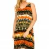 Jostar Women's Stretchy Missy Tank Dress Print Plus, 703BN-TXP-W174 Plus Size
