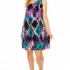 Plus Size Jostar Women's Stretchy Missy Tank Dress Print Plus, 703BN-TXP-W180