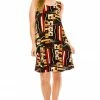 Jostar Women's Stretchy Missy Tank Dress Print Plus, 703BN-TXP-W186 Plus Size
