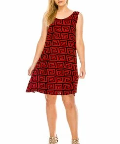 Jostar Women's Stretchy Missy Tank Dress Print Plus - 703BN-TXP1-W187