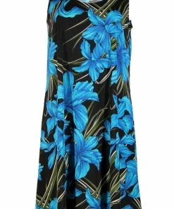 Short Length Jostar Women's Stretchy Missy Tank Dress Print Plus, 703BN-TXP-W683