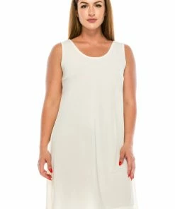 Jostar Women's Stretchy Tank Missy Dress Sleeveless Plus, 703BN-TX Plus Size