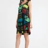 Jostar HIT Missy Tank Dress Sleeveless Prints-703HT-TRP1-W151 Short Length