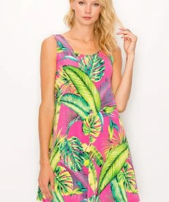 Jostar Short Length HIT Missy Tank Dress Sleeveless Prints-703HT-TRP1-W269