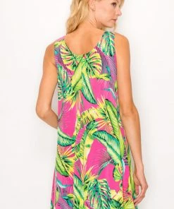 Jostar Short Length HIT Missy Tank Dress Sleeveless Prints-703HT-TRP1-W269