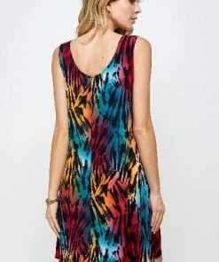 Jostar Short Length HIT Missy Tank Dress Sleeveless Prints-703HT-TRP1-W280
