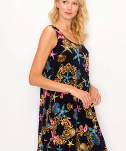 Jostar HIT Missy Tank Dress Sleeveless Prints-703HT-TRP1-W283