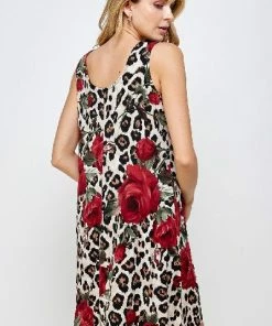 Jostar HIT Missy Tank Dress Sleeveless Prints-703HT-TRP1-W291 Short Length