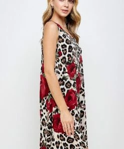 Jostar HIT Missy Tank Dress Sleeveless Prints-703HT-TRP1-W291 Short Length