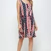 Jostar Plus Size HIT American Print Missy Tank Dress Sleeveless-703HT-TXP1-W297
