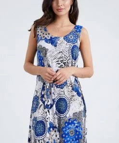 Jostar Online Short Length HIT Missy Tank Dress Sleeveless Prints-703HT-TRP1-W939