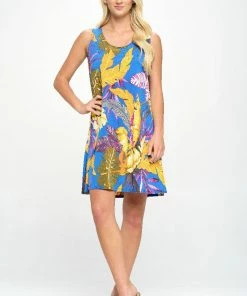 Jostar HIT Missy Tank Dress Sleeveless Prints-703HT-TRP1-W200 Dresses