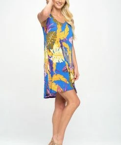 Jostar HIT Missy Tank Dress Sleeveless Prints-703HT-TRP1-W200 Dresses