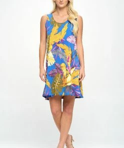 Jostar HIT Missy Tank Dress Sleeveless Prints-703HT-TRP1-W200 Dresses