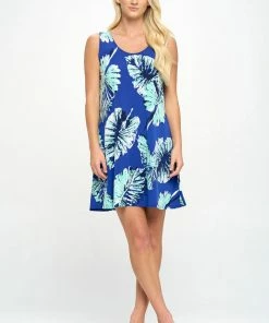 Jostar Short Length HIT Missy Tank Dress Sleeveless Prints - 703HT-TRP1-W208
