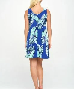Jostar Short Length HIT Missy Tank Dress Sleeveless Prints - 703HT-TRP1-W208