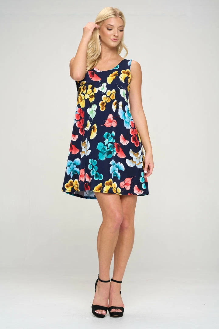 Jostar Short Length HIT Missy Tank Dress Sleeveless Prints -703HT-TRP1-W219