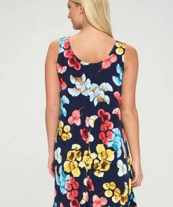 Jostar Short Length HIT Missy Tank Dress Sleeveless Prints -703HT-TRP1-W219