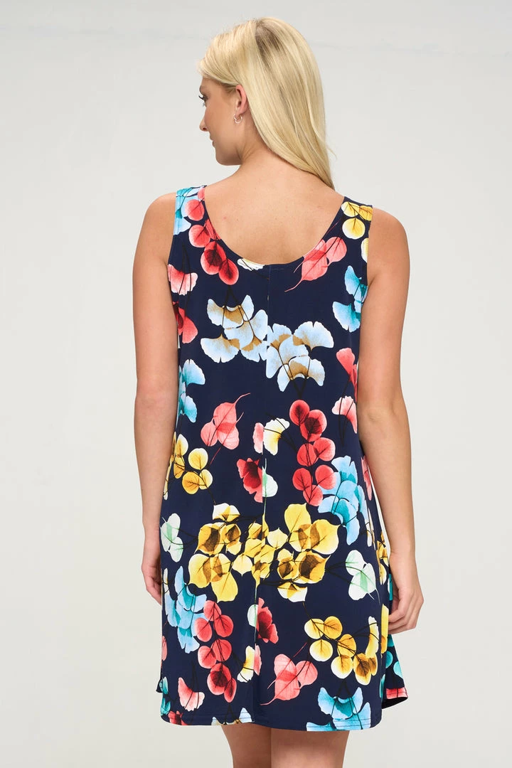 Jostar Short Length HIT Missy Tank Dress Sleeveless Prints -703HT-TRP1-W219