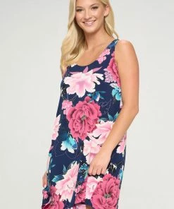 Jostar Short Length HIT Missy Tank Dress Sleeveless Prints-703HT-TRP1-W237