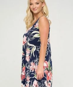 Jostar Short Length HIT Missy Tank Dress Sleeveless Prints -703HT-TRP1-W251
