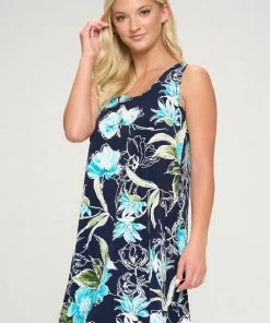 Jostar Short Length HIT Missy Tank Dress Sleeveless Prints -703HT-TRP1-W251