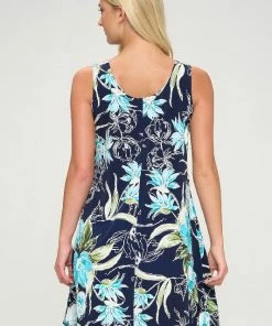 Jostar Short Length HIT Missy Tank Dress Sleeveless Prints -703HT-TRP1-W251