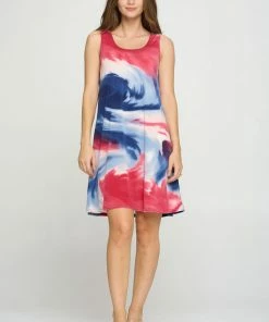 Jostar Online HIT Missy Tank Dress Sleeveless Prints - 703HT-TRP1-W259