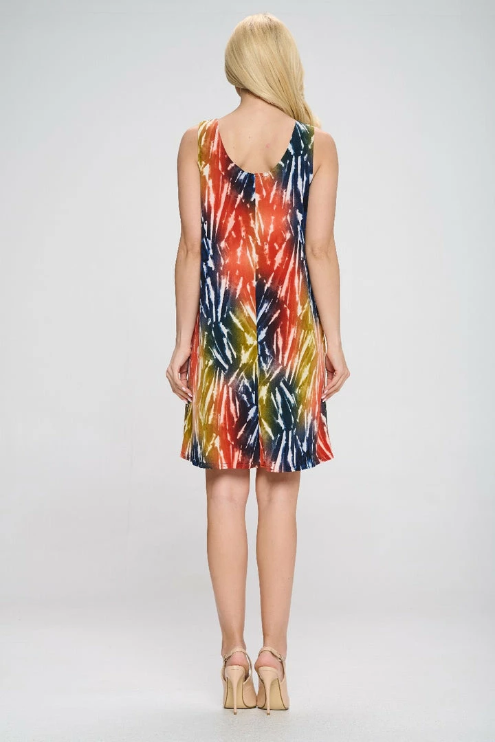 Jostar Short Length HIT Missy Tank Dress Sleeveless Prints-703HT-TRP1-W299