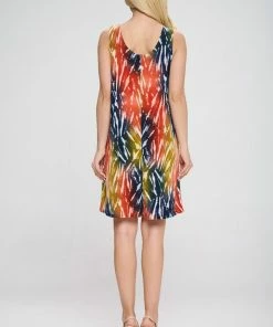 Jostar HIT Missy Tank Dress Sleeveless Prints, 703HT-TP-W156