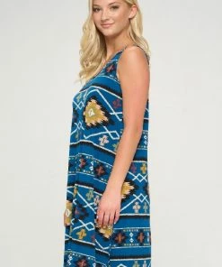 Jostar Online HIT Missy Tank Dress Sleeveless Prints -703HT-TRP1-W312