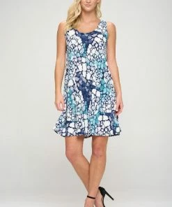 Jostar HIT Missy Tank Dress Sleeveless Prints -703HT-TRP1-W313