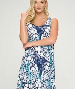 Jostar HIT Missy Tank Dress Sleeveless Prints -703HT-TRP1-W313