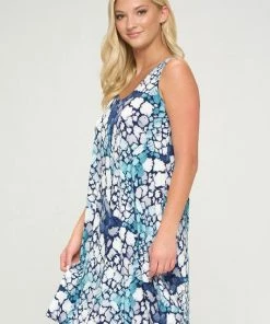 Jostar HIT Missy Tank Dress Sleeveless Prints -703HT-TRP1-W313