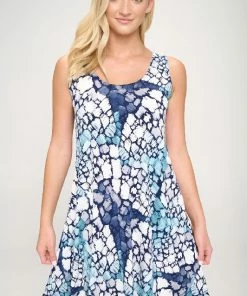 Jostar HIT Missy Tank Dress Sleeveless Prints -703HT-TRP1-W313