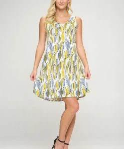 Jostar HIT Missy Tank Dress Sleeveless Prints -703HT-TRP1-W314