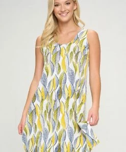 Jostar HIT Missy Tank Dress Sleeveless Prints -703HT-TRP1-W314