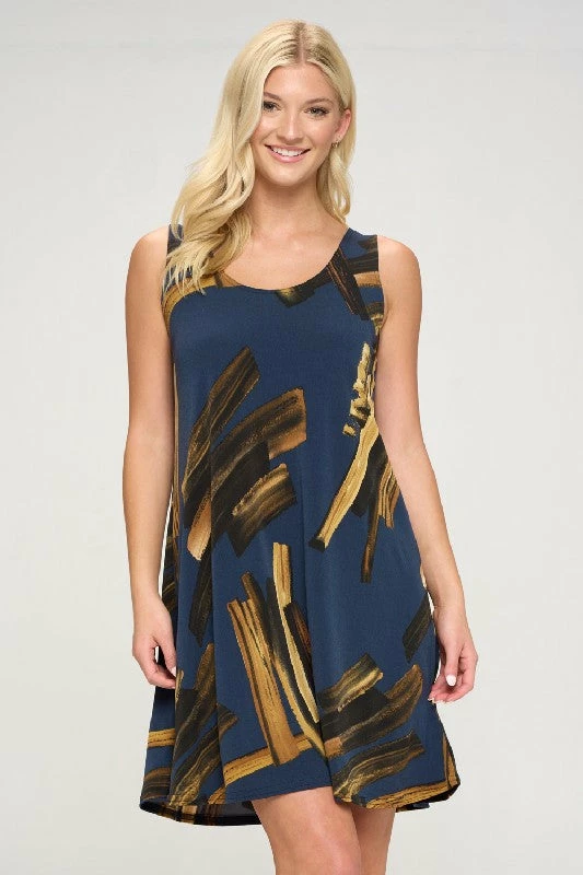 Jostar Online HIT Missy Tank Dress Sleeveless Prints -703HT-TRP1-W315