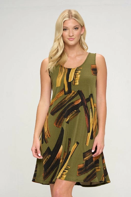 Jostar Online HIT Missy Tank Dress Sleeveless Prints -703HT-TRP1-W315
