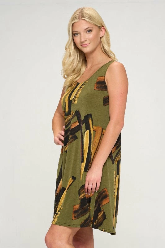 Jostar Online HIT Missy Tank Dress Sleeveless Prints -703HT-TRP1-W315