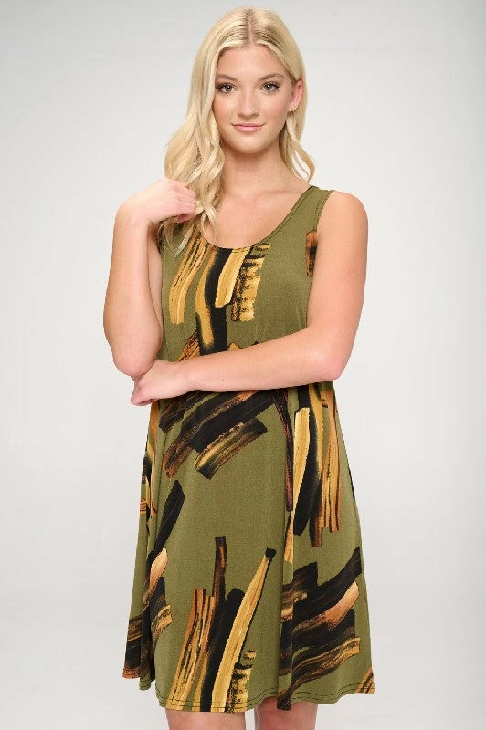 Jostar Online HIT Missy Tank Dress Sleeveless Prints -703HT-TRP1-W315