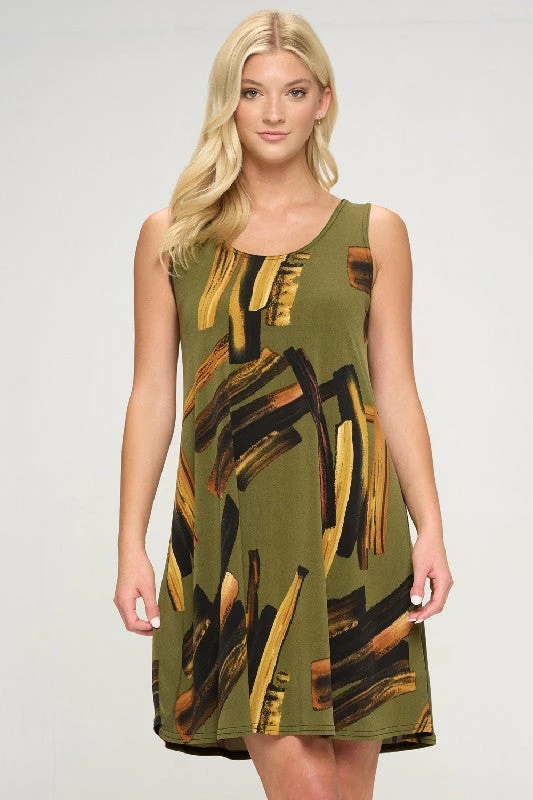 Jostar Online HIT Missy Tank Dress Sleeveless Prints -703HT-TRP1-W315