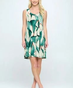 Jostar HIT Missy Tank Dress Sleeveless Prints - 703HT-TRP1-W336