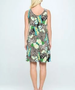 Jostar HIT Missy Tank Dress Sleeveless Prints-703HT-TRP1-W345