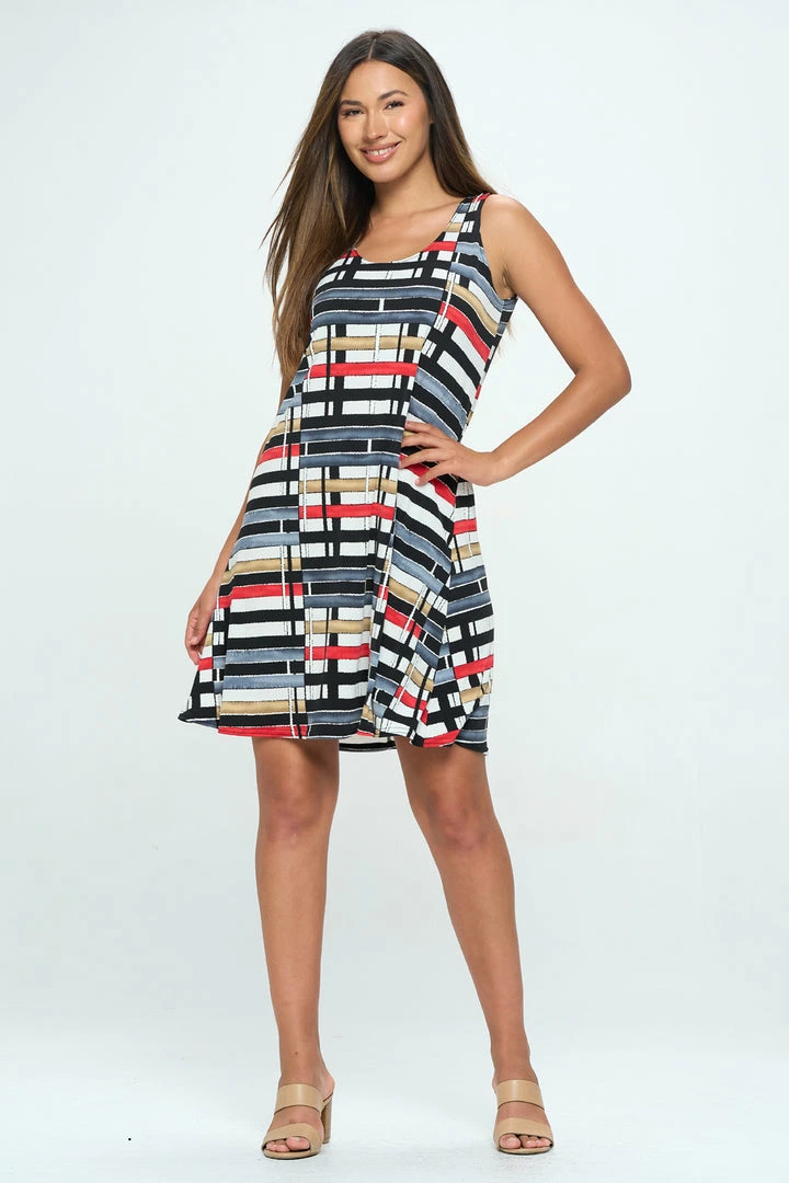 Jostar Dresses HIT Missy Tank Dress Sleeveless Prints - 703HT-TRP1-W358