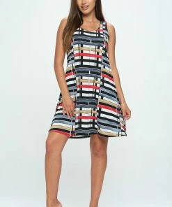 Jostar Dresses HIT Missy Tank Dress Sleeveless Prints - 703HT-TRP1-W358