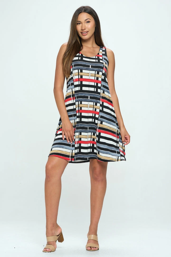 Jostar Dresses HIT Missy Tank Dress Sleeveless Prints - 703HT-TRP1-W358