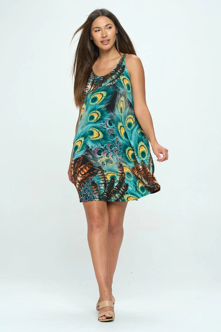 Jostar Dresses HIT Missy Tank Dress Sleeveless Prints - 703HT-TRP1-W367