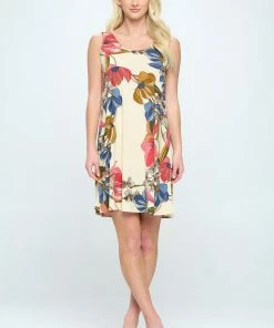 Jostar Dresses VC Missy Tank Dress Sleeveless Prints - 703VC-TRP1-W353